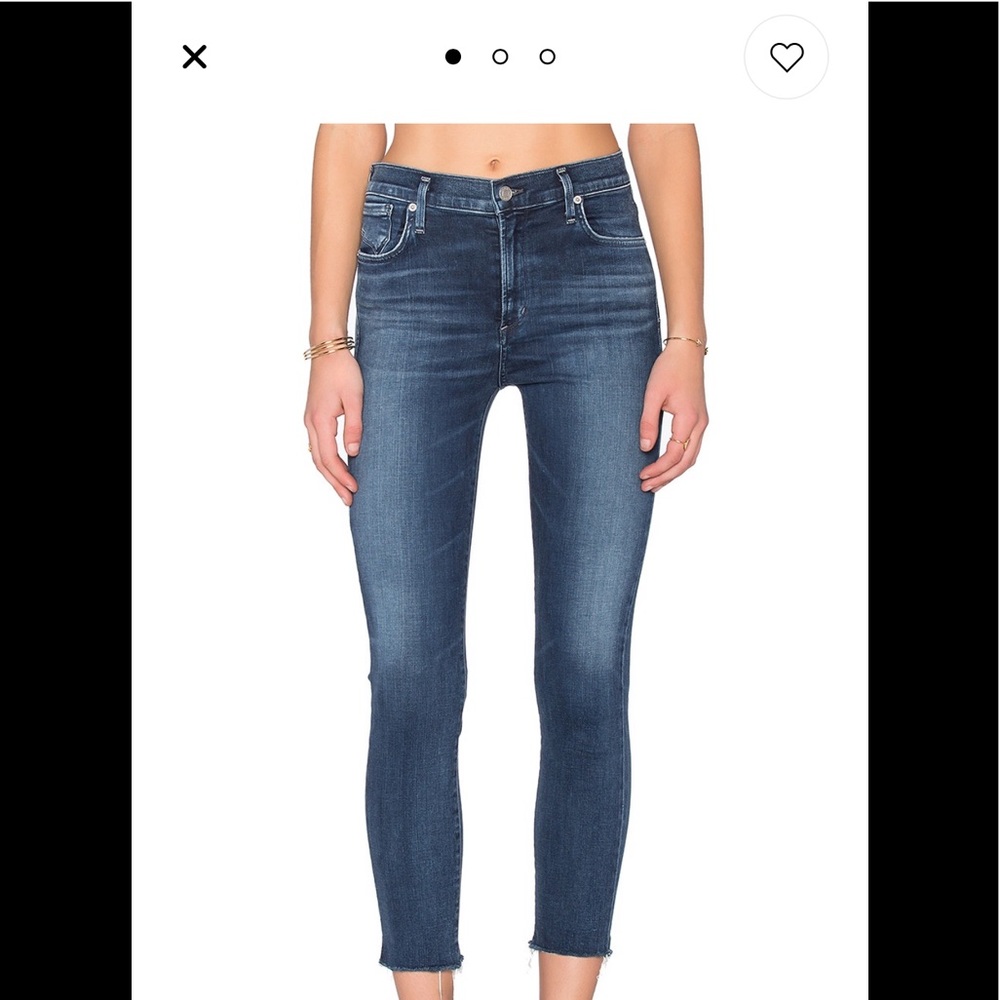 Agolde Sophie High rise crop raw hem size 27